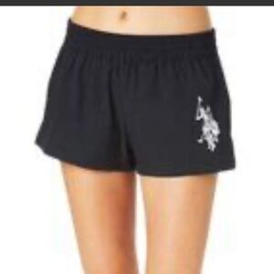 U.S. POLO ASSN. Women’s XL Black Swim Cover Up Shorts Stretch